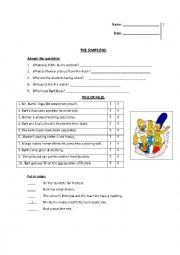 English Worksheet: SImpsons a test before trying 