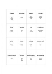 English Worksheet: taboo game