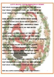 Lets dance with Christmas Teddy - an easy poem