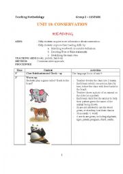 English Worksheet: Reading Handout