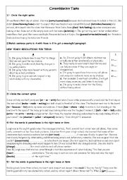 English Worksheet: Consolidation tasks