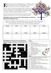 English Worksheet: Foreign languages in English