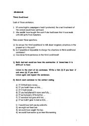 English Worksheet: Third conditional