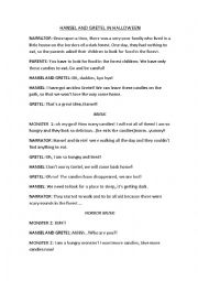 English Worksheet: HANSEL AND GRETEL PLAY SCRIPT