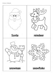 English Worksheet: Christmas flashcards