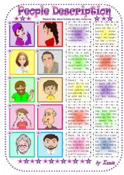 English Worksheet: People Description