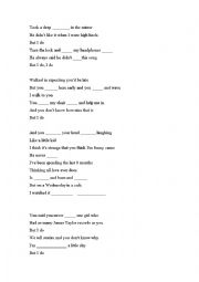 English Worksheet: Begin again- taylor swift