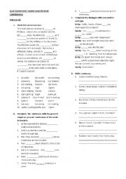 English Worksheet: present simple present continuous