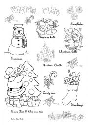 English Worksheet: winter time