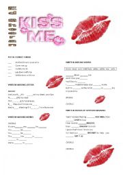 English Worksheet: ED SHEERAN KISS ME