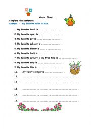 English Worksheet: food vocabulary