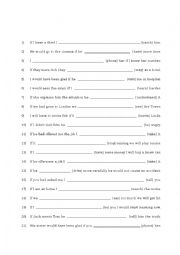 English Worksheet: 25 if-clauses all types