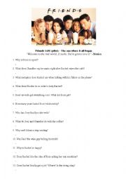 English Worksheet: Friends Series1 Episode1 1x01