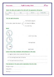 English Worksheet: English Secondary Schools - group session