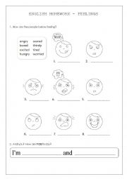 English Worksheet: Feelings Worksheet