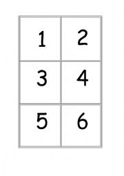 English Worksheet: Number Cards