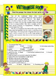 English Worksheet: Vietnamese food