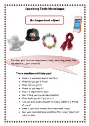 English Worksheet: An important object