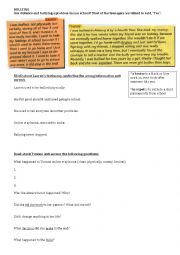 English Worksheet: Bullying