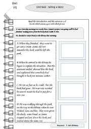 English Worksheet: rearrange the story