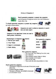 English Worksheet: History of Computer 2