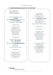 English Worksheet: A thousand year song