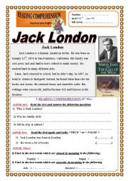 English Worksheet: Jack London