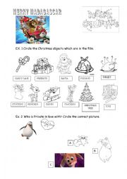 English Worksheet: Merry Madagascar - Christmas vocabulary