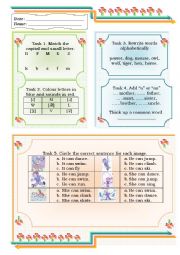 English Worksheet: A test for the students of the 2nd form