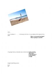 English Worksheet: Holiday Postcard