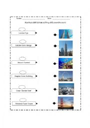 English Worksheet: ManMade & Natural wonders around the world _ 2