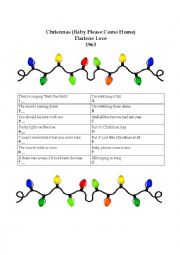 English Worksheet: Christmas (Baby Please Come Home) Worksheet