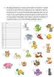 English Worksheet: Animals