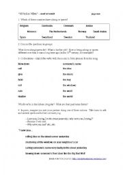 English Worksheet: viva la vida
