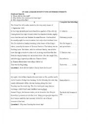 English Worksheet: The Great Fire of London 