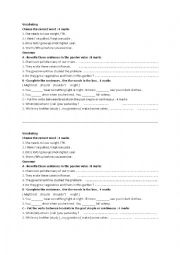 English Worksheet:  grammar quiz