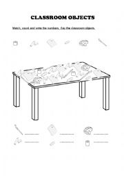 Classroom Objects & Numbers