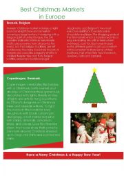 English Worksheet: Best Christmas Markets in Europe