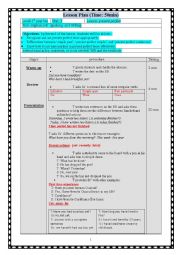 English Worksheet: Present perfect lesson plan