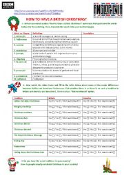 English Worksheet: HOW TO HAVE A BRITISH CHRISTMAS? (Video Worksheet)