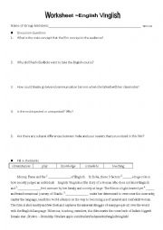 English Worksheet:  English Vinglish 