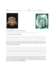 English Worksheet: Maya and Olmec Mask Project