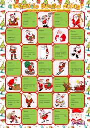 English Worksheet: What is Santa Claus doing?