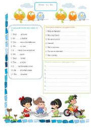 English Worksheet: verb to be 