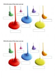 English Worksheet: colours