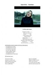 English Worksheet: Kray Neba - Sometimes