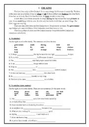 English Worksheet: easy reading activity for elementary