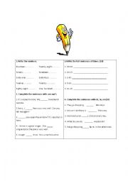 Grammar worksheet