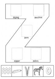 alphabet z worksheet