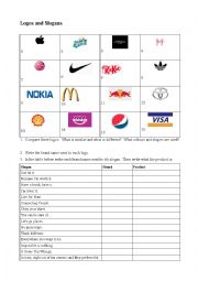 English Worksheet: Logos and slogans